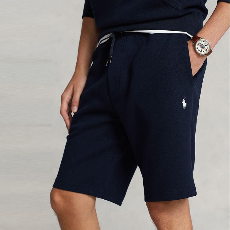 Polo Ralph Lauren SS23 Solid Color Small Pony Embroidered Reversible Knit Shorts Men shorts Navy-Blue MNPOSHO1BQ20174-410