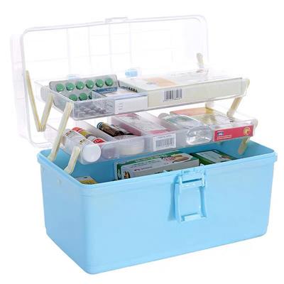 Scatola per medicinali domestici Scatola per medicinali di emergenza per medicinali Scatola per cosmetici multistrato di grande capacità per gadget domestici