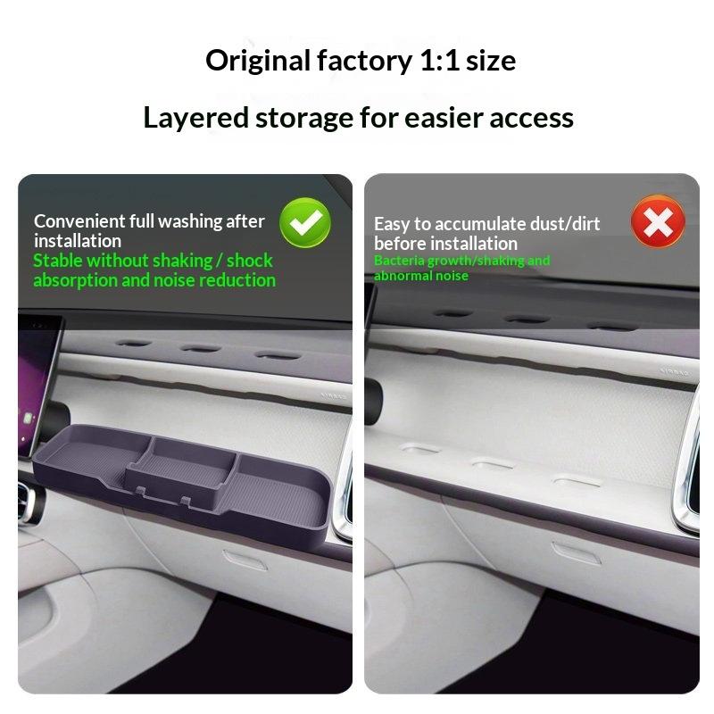 For Leapmotor B10 B01 Lafa5 B05 Car Front Passenger Silicone Storage Box Expand Table Board Interior Modify Car Accessories