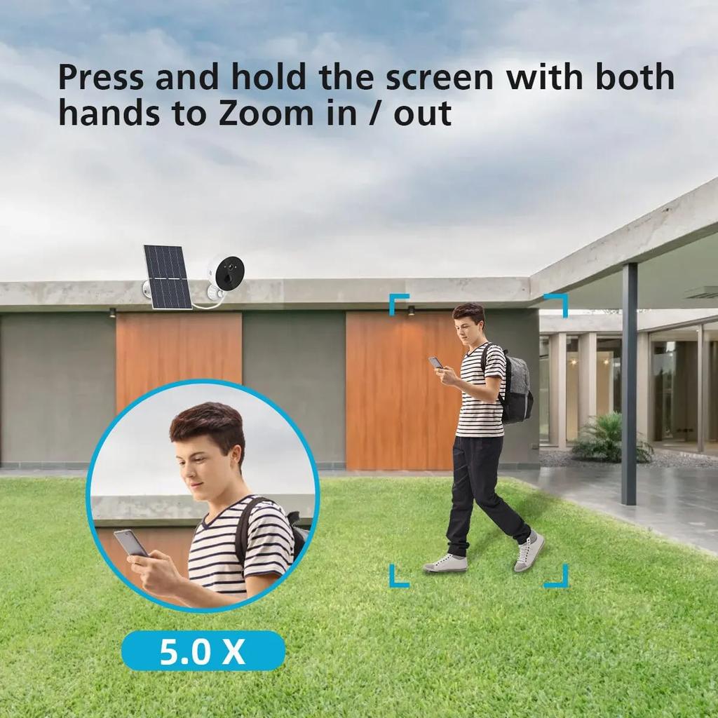 LS VISION Wifi Solar Camera Outdoor HD 2MP 1080P Wireless Security CCTV Waterproof Night Vision Two Way Audio Camera Monitor With Solar Panel