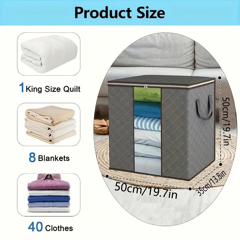 

Portable Foldable Non-Woven Storage Bag for Bedroom, Closet, or Dorm Wardrobe Vertical Gray 50cm*35cm*50cm серый