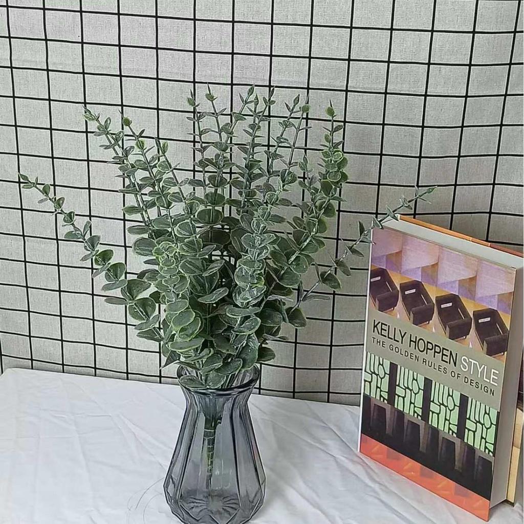 Cross-border Simulation Golden Eucalyptus Artificial Leaves and Flowers for Christmas Decoration