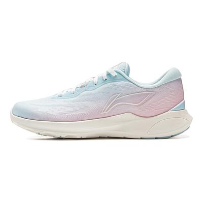 Li Ning Lightweight Soft Rebound Casual Running Shoes Women Sneakers Pink Blue ARSV030-3