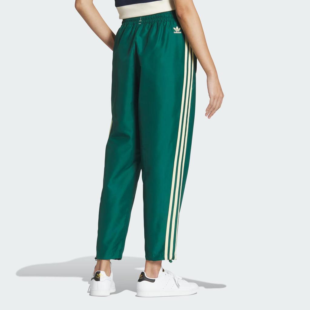 Adidas Originals Logo Twist Tracksuit Bottoms, Women Forest Green Retro Casual Sports Pants IW6291