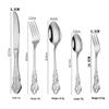 Royal Court Nordic Light Luxury Stainless Steel Cutlery Set - Silver Hollowed-out Knife, Fork & Spoon