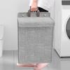 Convenient Foldable Hanging Fabric Basket Wall Mounted Dirty Clothes Organizer Space Saving Laundry Hamper for Home