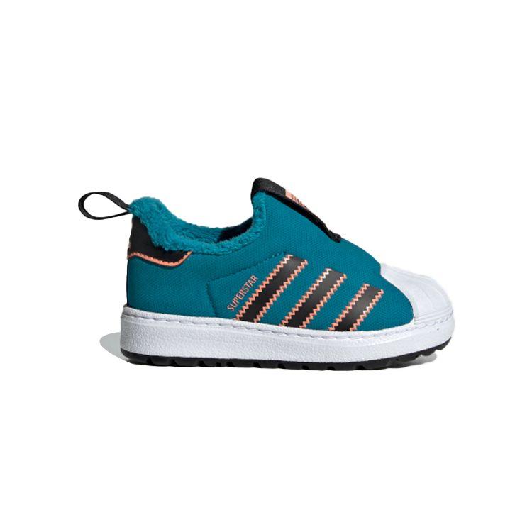 Adidas Originals Superstar Canvas Comfortable Low-Top Walker Shoes Baby Shoes Blue Black White EE6418
