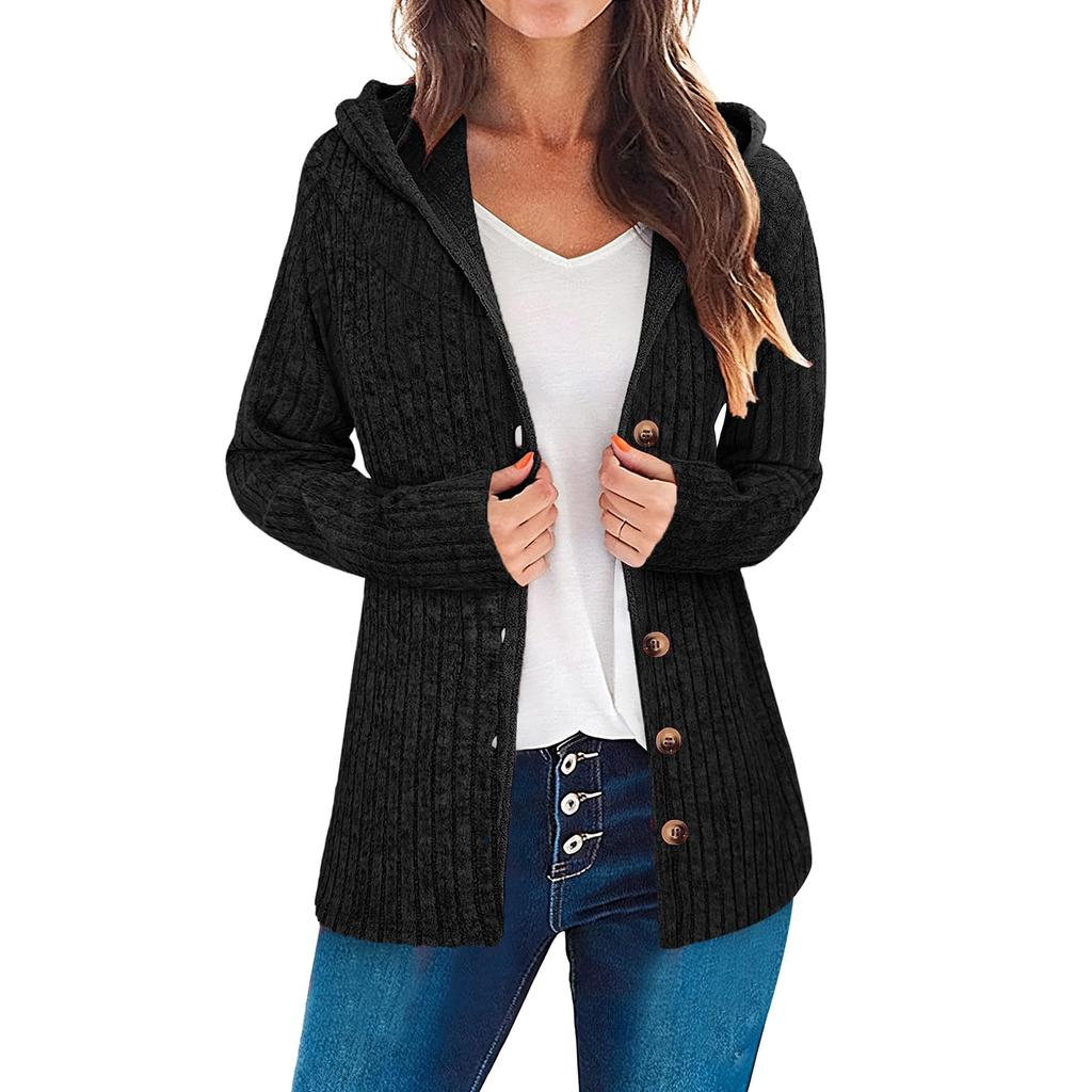 Women's Fashionable Oversized Solid-Color Top Casual Long-Sleeve Jacket