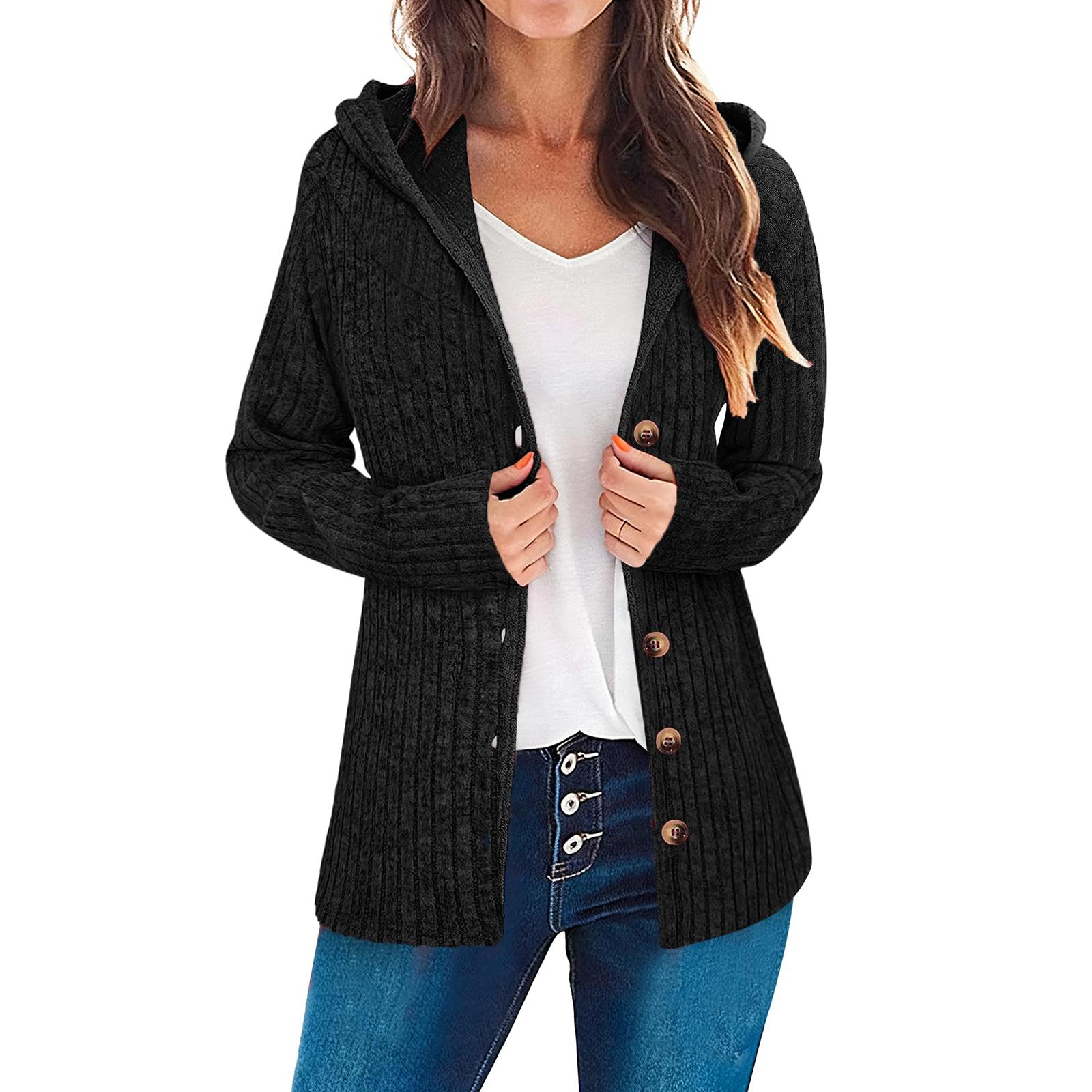 

Женский модный оверсайз однотонный топ, повседневная куртка с длинным рукавом S чёрный