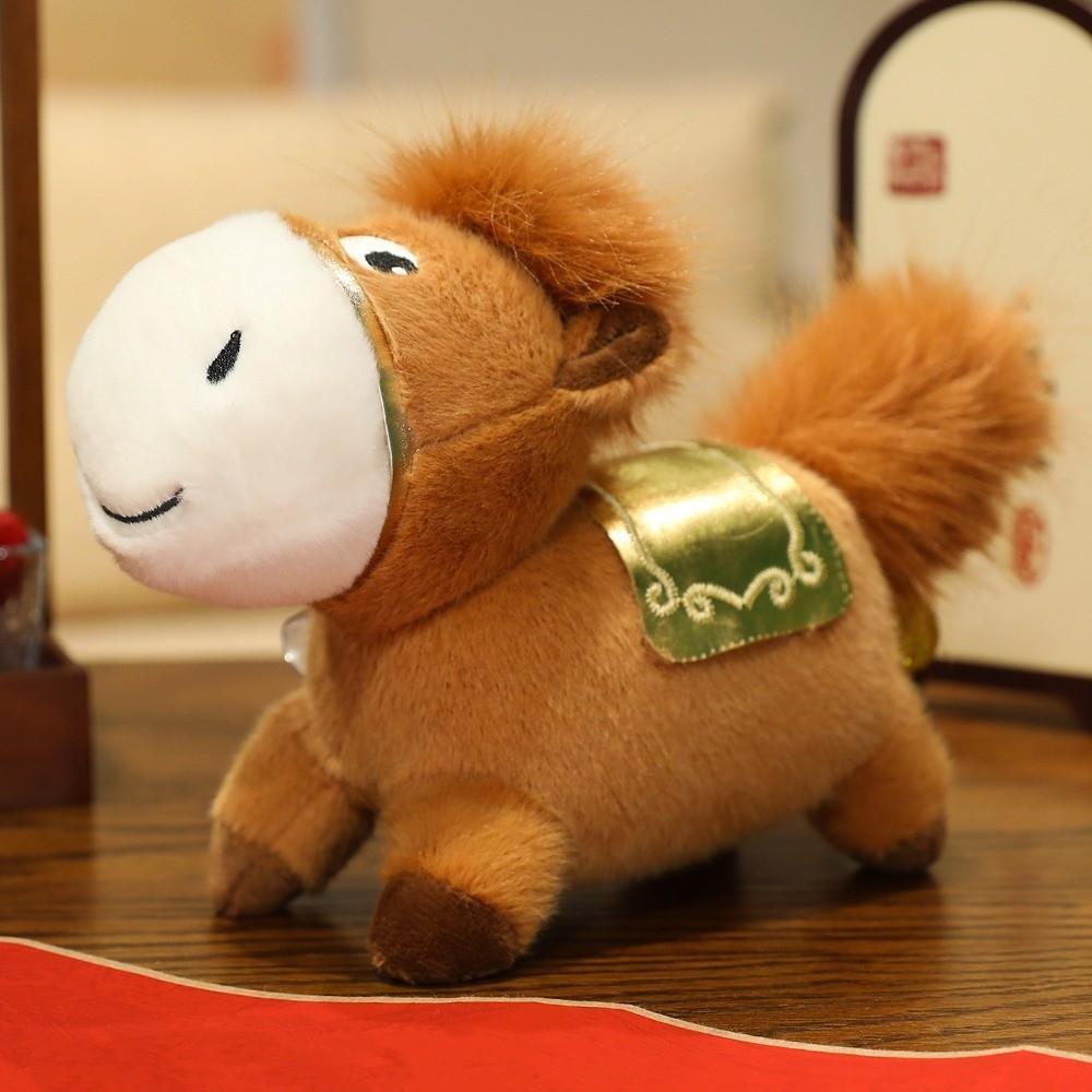 Good Luck 2026 Horse Plush Doll Mascot Dolls Zodiac Pony Figurine Festive Decor