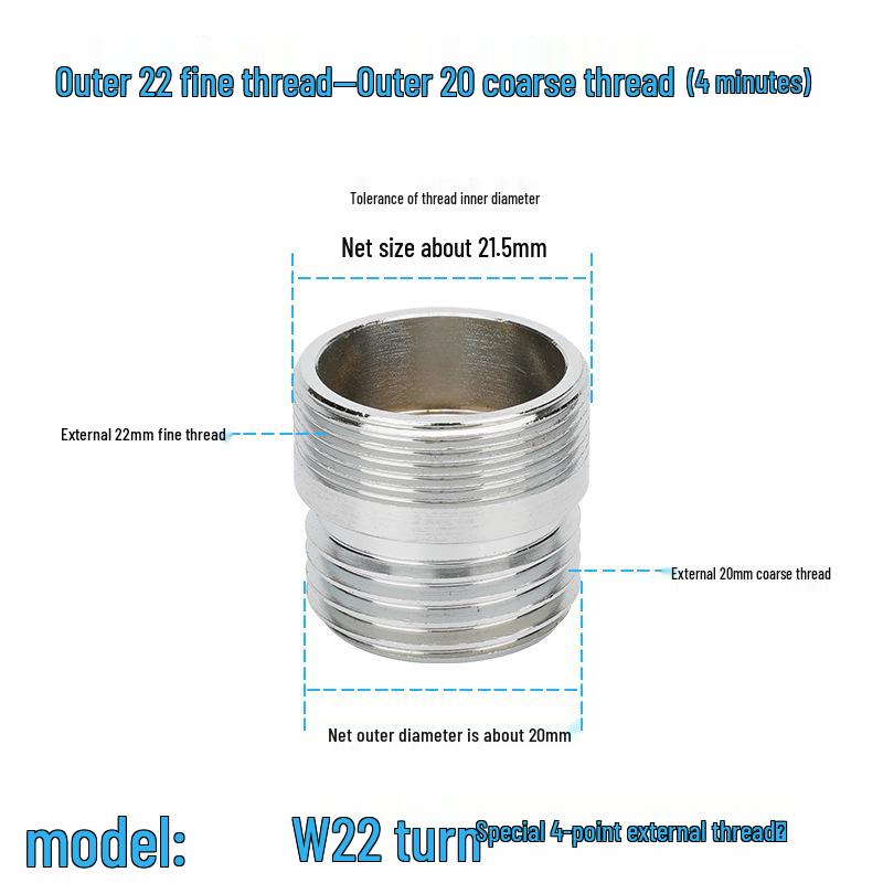 Universal Faucet Adapter: 4-Point Quick Connect for Shower Hose and Washing Machine Inlet