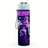 1PC Dark Neon Kpop Girl Live Stage Scene 750ml Color Plastic Water Bottle Leakproof Flip Straw Lid For Sports Office Home Use