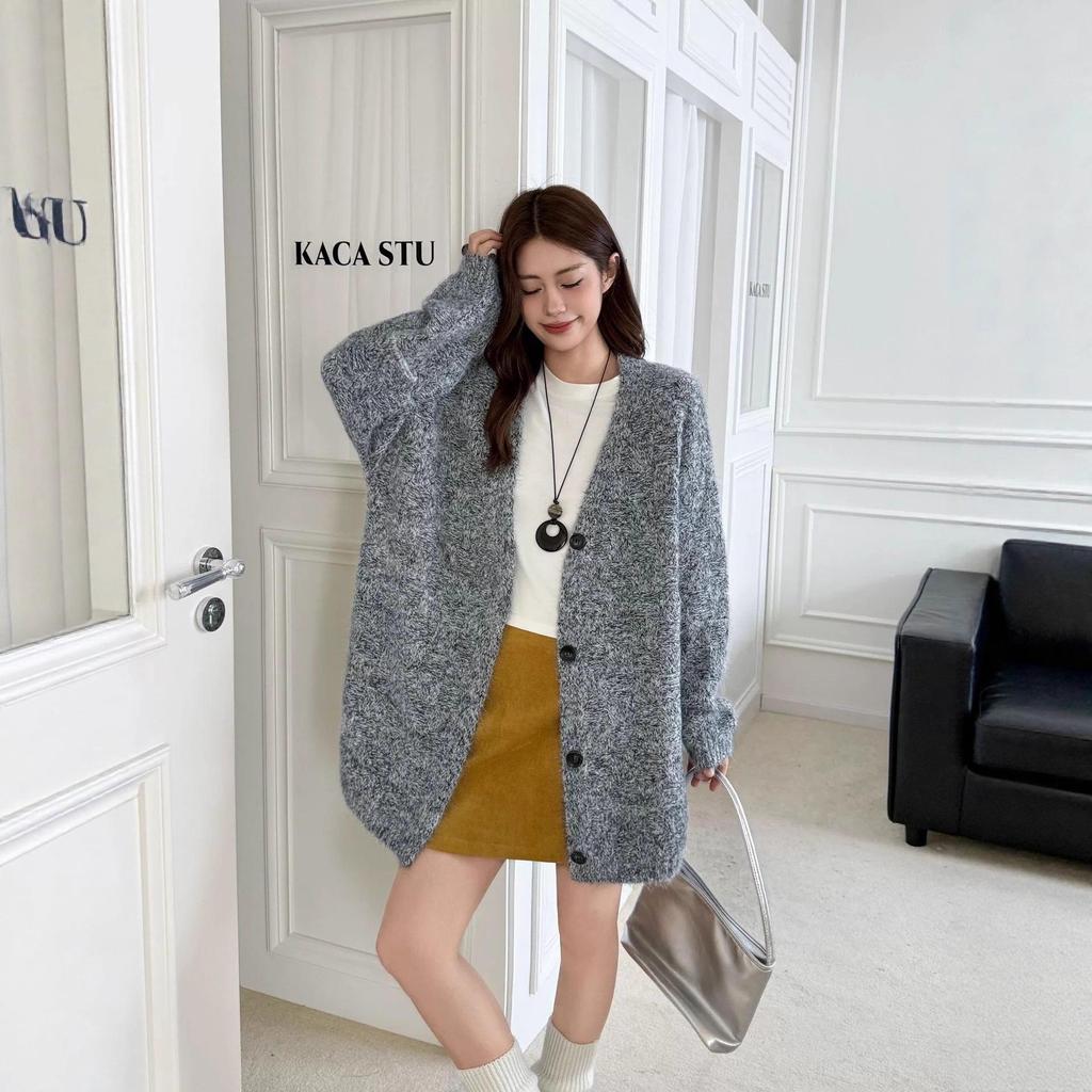 Korean Style Loose Knit Cardigan for Women - Versatile, Thick Autumn/Winter 2025 Sweater Coat
