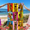 Scooby Print Beach Towel, Versatile Lightweight Absorbent Beach Towel for Pool Surf Yoga Bathroom, Perfect Birthday Holiday Gift
