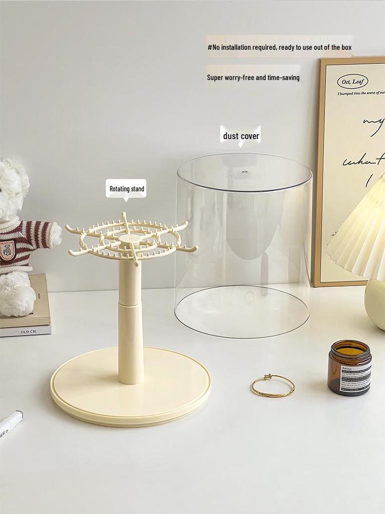 Rotating Labubu Plush Figurine Display Box and Stand