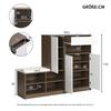 Shoe Storage Bench & Shoe Cabinet, Multifunctional Shoe Rack with Upholstered Seat, Versatile Shoe Storage Solution with Adjustable Shelves for The