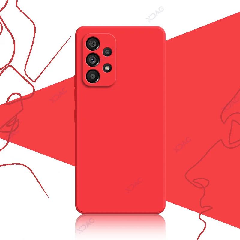 Official Soft Case for Samsung Galaxy A13 A23 A33 A53 A73 SamsungA33 SamsungA53 SamsungA73 Square Liquid Silicone Cover