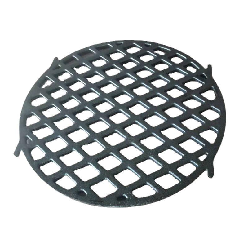 Tors Export BBQ Grill Accessories: Four-Pronged Round Grate with Pivot Point and Rhomboid Hole Cast Iron Grate.