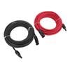2PCS 40ft 10AWG Solar Panel Extension Cable with Connectors Black Red IP67 Water Resistant for RV Tr