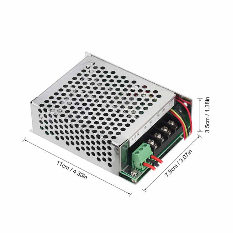PWM DC Brushed Motor Speed Controller with Forward/Reverse Switch (12V/24V/36V/48V)