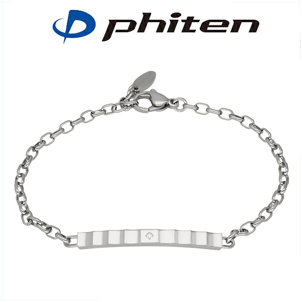 fe-fe x phiten [Special Edition] Phiten Jagged Plate Diamond Women's Titanium Sports Bracelet
