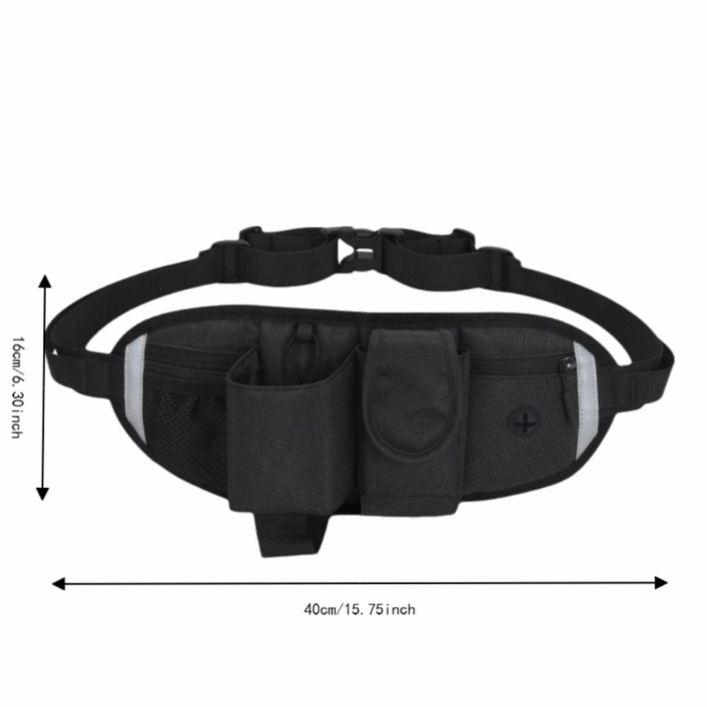 3pcs Zippered Closure Running Waist Bag Adjustable Strap Outdoor Waist Bag For Hiking