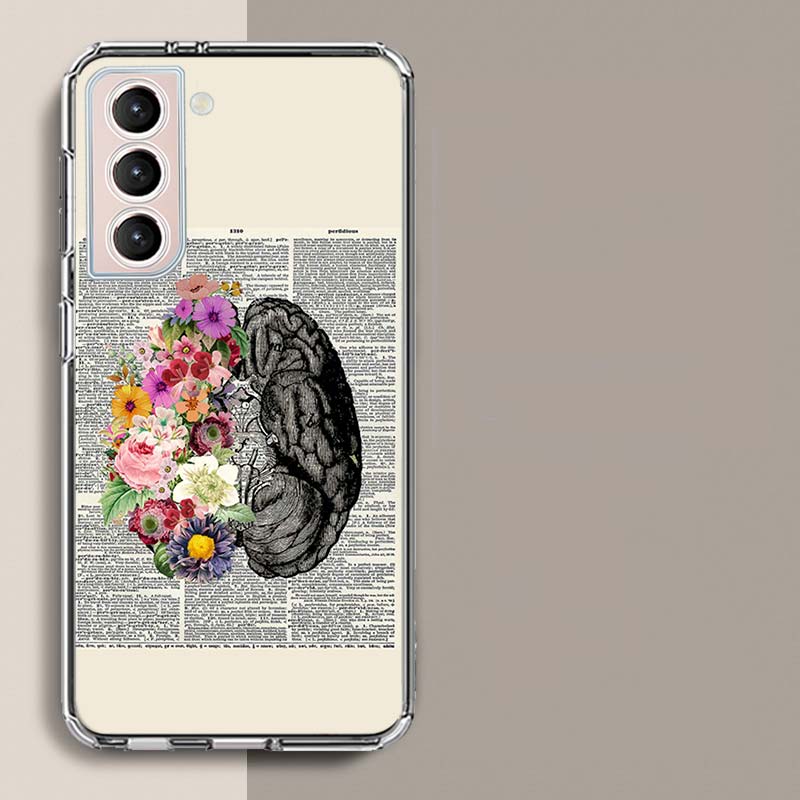 Medical Human Organs Brain Meridian Kidney Phone Case For Samsung S25+ Edge Galaxy S24 FE S23 Ultra Capa Shell S22+ S21 Plus S20