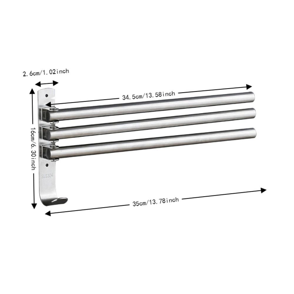 Swivel Out Towel Racks Stainless Steel Towel Holder Organizer Towel Bar Home Bathroom Kitchen