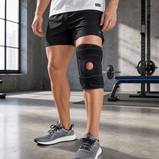 Knee Brace for Men Women, Knee Compression Sleeve with Adjustable Strap, Patella Gel Pad, Sports Knee Support for Meniscus Tear, Arthritis, Joint