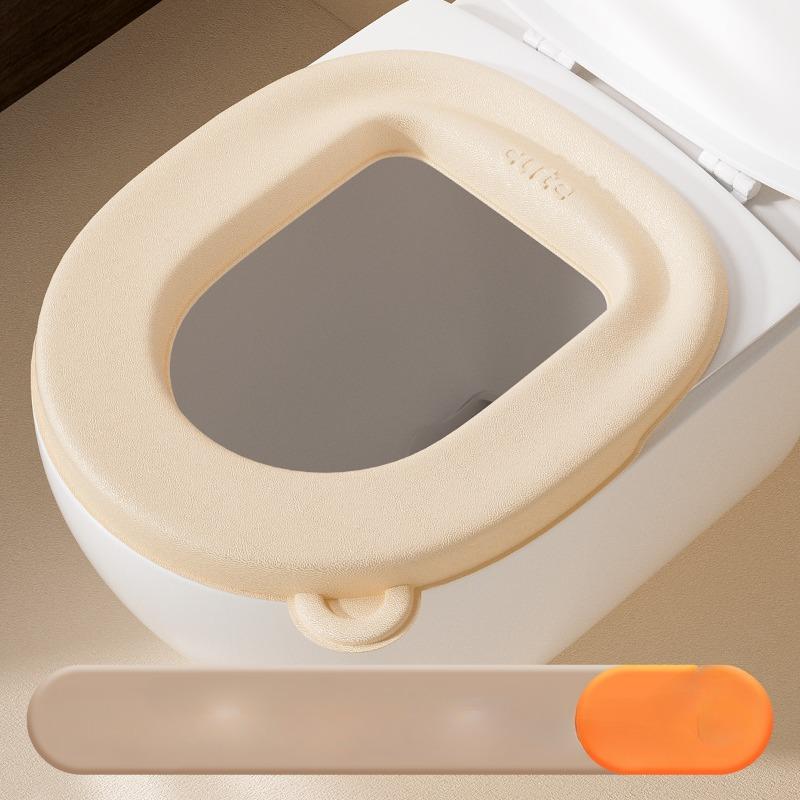 

Всесезонний Водонепроникний Чохол на Сидіння для Унітазу Потовщений Чохол на Сидіння Самоклеючий Побутовий Чохол на Сидіння для Унітазу та Чохол на Сидіння для Унітазу beige