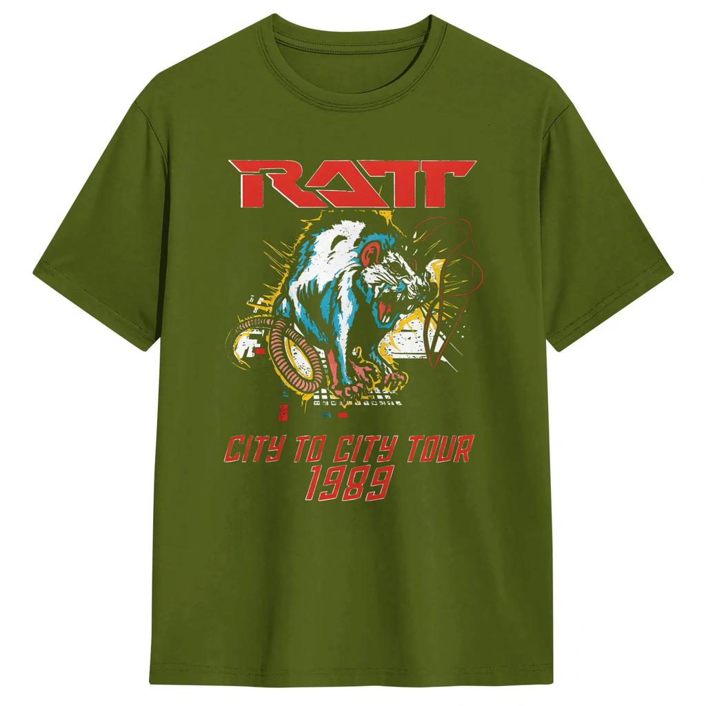 Hair Metal Ratt Band Art TShirt Summer Harajuku TShirts Unisex Pure Cotton Comfortable Plus Size Clothes ShortSleeved Funny Tops
