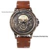 KSENRUI Men's Waterproof Skull Retro Leather Quartz Watch with Calendar