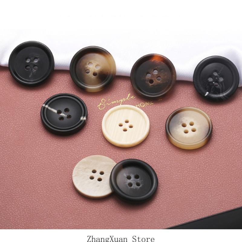 3XUF 70 Pcs Craft Buttons Round Buttons 4 Holes Buttons Resin Buttons Coat Buttons Shirt Buttons for DIY Handmade Clothes