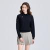 CHALLENGER Women'S Modern Tricot Collared Long Sleeve T-Shirt Black