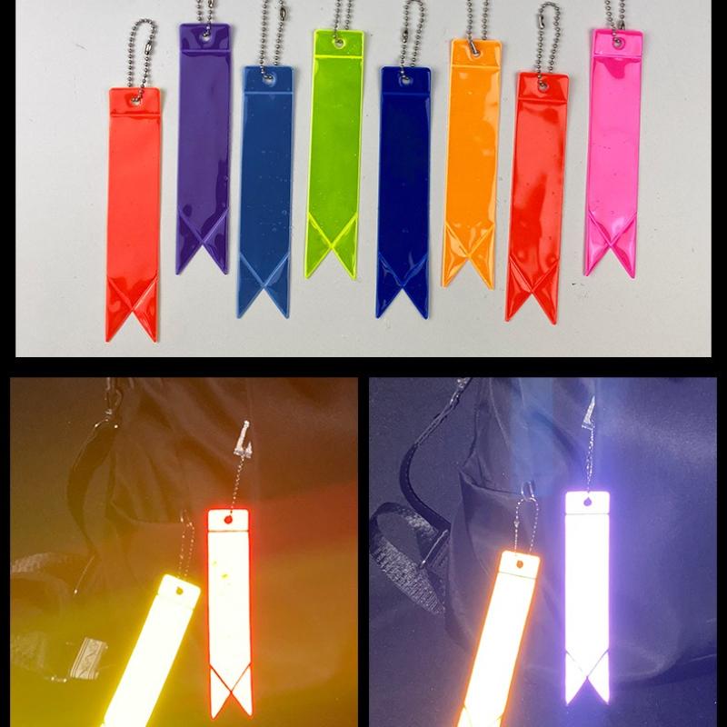 5 шт./набор Светоотражающий брелок «Звездная ночь» - Креативный ПВХ Светящийся Безопасный Шарм для Сумки для Рюкзаков Велосипедного Снаряжения Ночной Предупреждающий Брелок