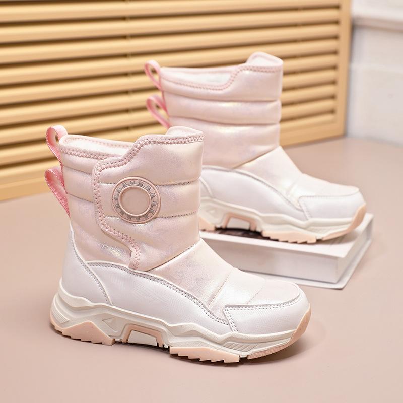 Vinter plysj tykke gutter og jenter snø bomullssko