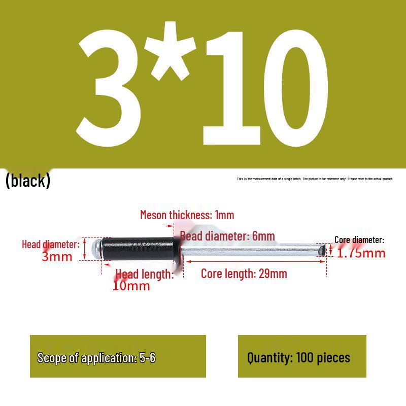 Stainless Steel Countersunk Flat Head Aluminum Open-End Pop Rivet for Decoration
