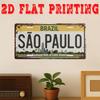 Brazil So Paulo Business Hub of Latin America D Flat Printing License Plate Style Metal Tin Sign Vibrant Brazilian City Theme