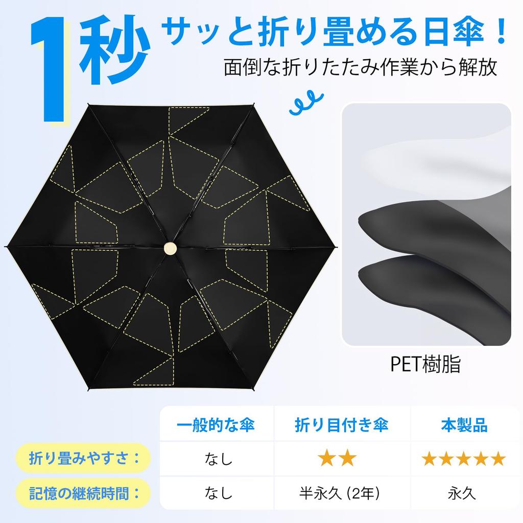 SEMTIM in 1 Shape Memory Folding UV Protection Full Light Automatic Suitable for Rain or Large 92cm Sun UV Folding Umbrella for Men and Women [Folds