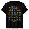 Maglietta Unisex Alfabeto Dinosauro Trex Divertente Regalo per Amante dei Dinosauri Maglietta in Cotone