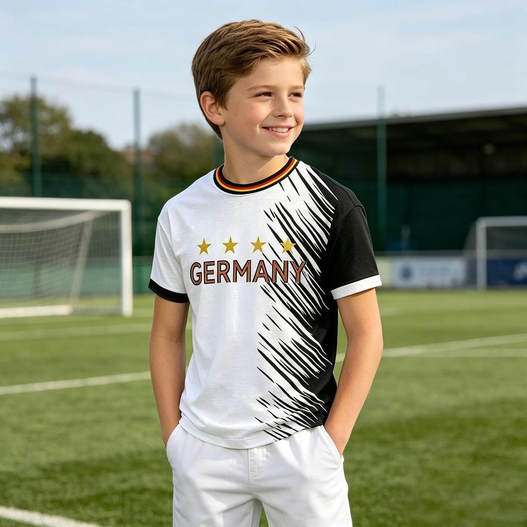 Kids Retro Soccer T-Shirt Vintage Football Top