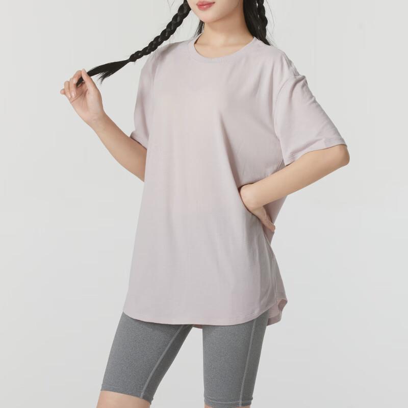 Nike Solid Color Casual Crew Neck Short Sleeve T-Shirt Women Tops Pink FN2815019
