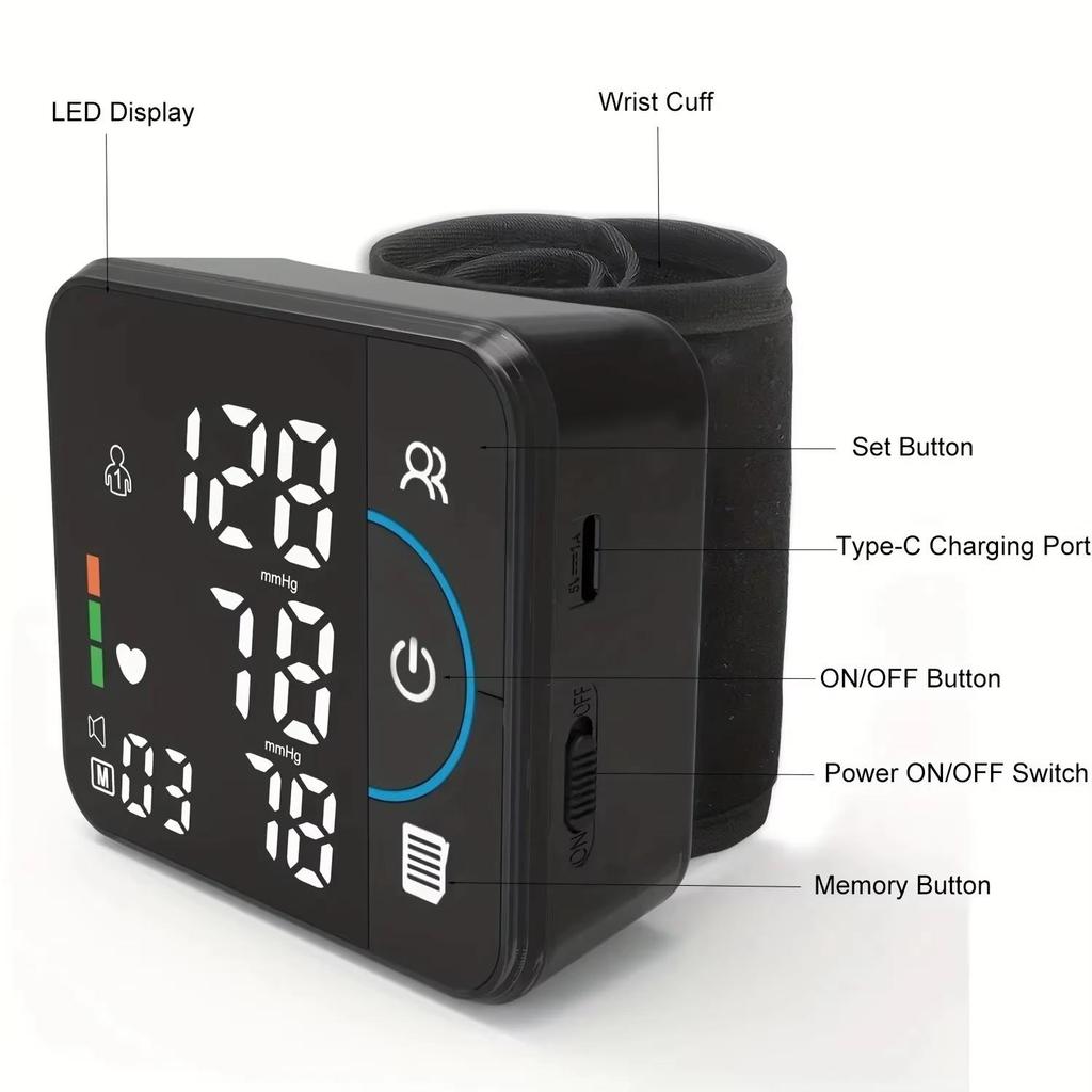 Bluetooth-Blutdruckmessgerät mit englischer Sprachaufladung