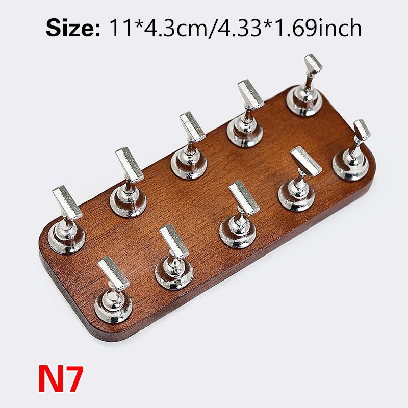 

Магнитный держатель для ногтей, подставка для тренировки с типсами для наращивания, держатель с деревянным основанием, дисплей для демонстрации нейл-арта для арт-салона, для DIY и практики as the picture