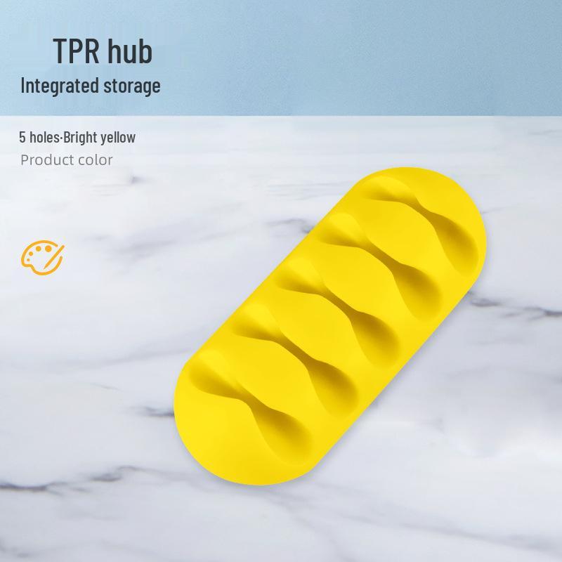 Multi-Hole Self-Adhesive Cable Organizer and Power Cord Holder