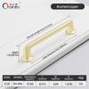 Oukali Modern Luxury Furniture Cabinet Handle Kitchen Drawer Zinc Alloy Brushed Copper Wardrobe Pull Knob Handles