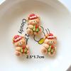 10Pcs Cute Cartoon Christmas Christmas Tree Resin Flatback Cabochon Diy For Phone Case Hairpin Keychain Earrings Scrapbook