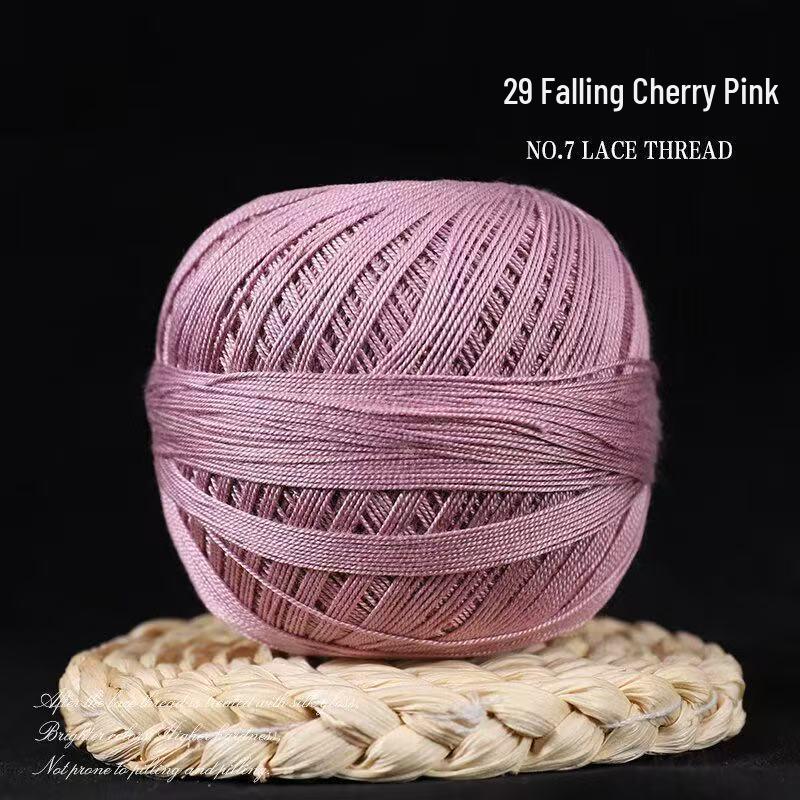 No. 7 Pure Cotton Silk Lace Yarn – Hand-Knitted, Strong Twist, Soft Half-Sleeve Crochet Yarn