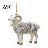 White Sheep Christmas Tree Decorations 2D Acrylic Keychain, Lamb Pendant for Car Rearview Mirror, Seasonal Home Ornament Backpack Bag Charm,