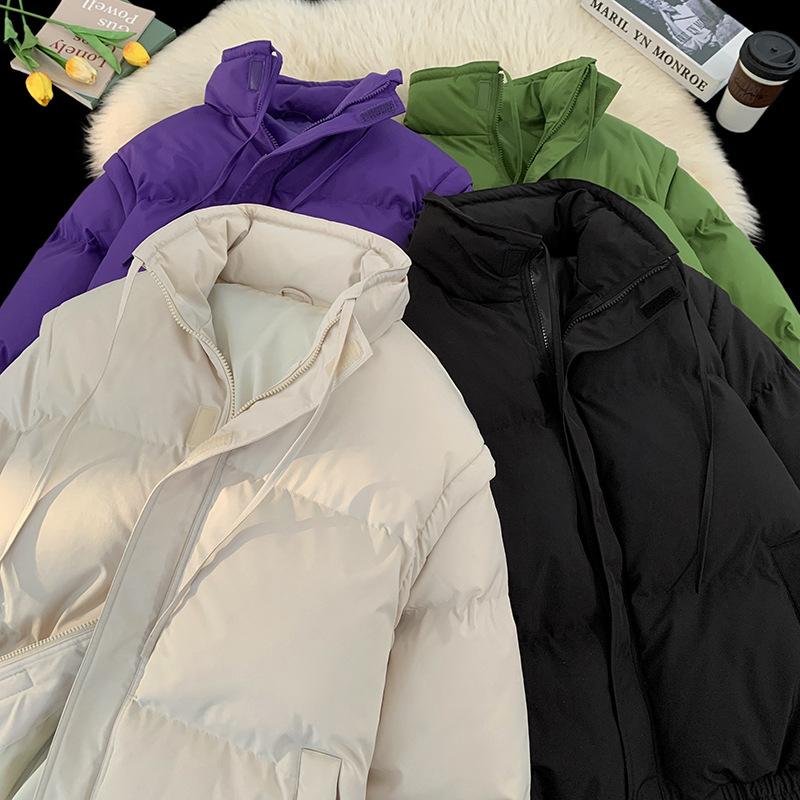 Cotton Clothes Men and Women with The Same Models of Winter Tide Couples Paragraph Sleeve Removable Vest Leisure Jacket Fashion Casual Jacket